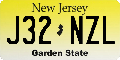 NJ license plate J32NZL