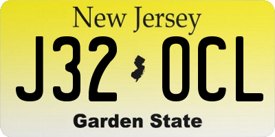 NJ license plate J32OCL