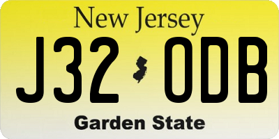 NJ license plate J32ODB