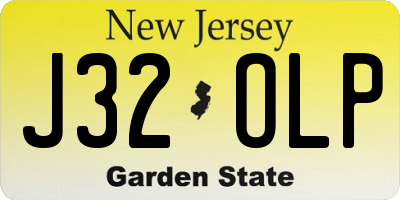 NJ license plate J32OLP