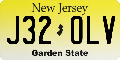 NJ license plate J32OLV