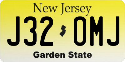 NJ license plate J32OMJ
