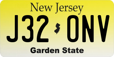 NJ license plate J32ONV