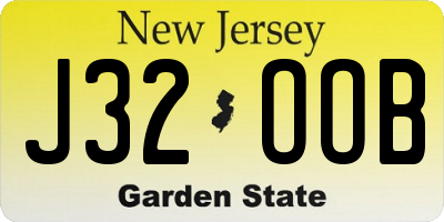 NJ license plate J32OOB