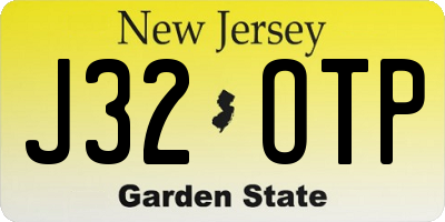 NJ license plate J32OTP