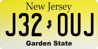 NJ license plate J32OUJ