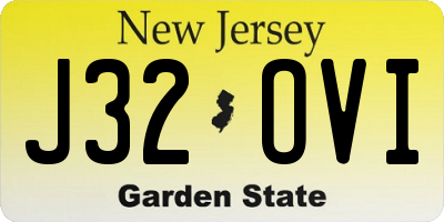 NJ license plate J32OVI