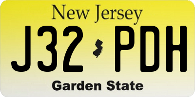 NJ license plate J32PDH