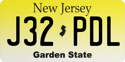 NJ license plate J32PDL