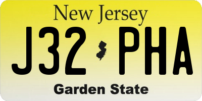 NJ license plate J32PHA