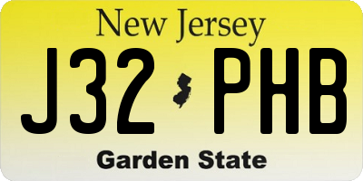 NJ license plate J32PHB