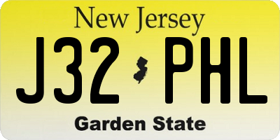 NJ license plate J32PHL