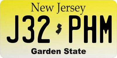 NJ license plate J32PHM