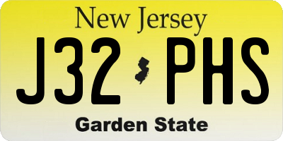 NJ license plate J32PHS