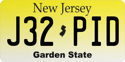 NJ license plate J32PID