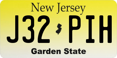 NJ license plate J32PIH