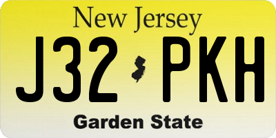 NJ license plate J32PKH