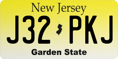 NJ license plate J32PKJ