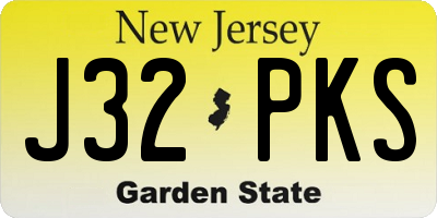 NJ license plate J32PKS
