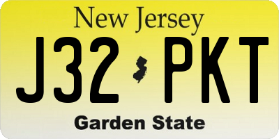 NJ license plate J32PKT