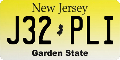 NJ license plate J32PLI