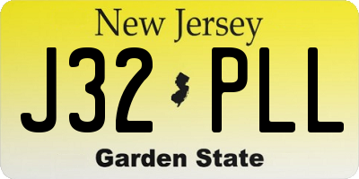 NJ license plate J32PLL