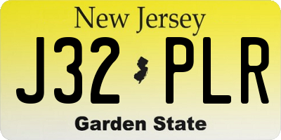 NJ license plate J32PLR