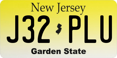 NJ license plate J32PLU