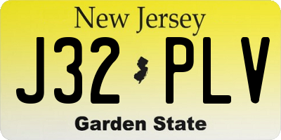 NJ license plate J32PLV