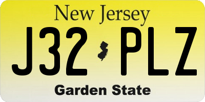 NJ license plate J32PLZ