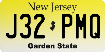 NJ license plate J32PMQ
