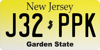 NJ license plate J32PPK