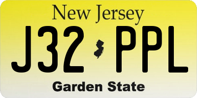 NJ license plate J32PPL