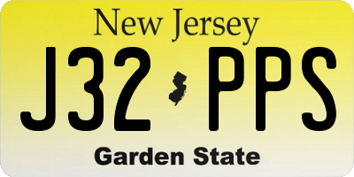 NJ license plate J32PPS