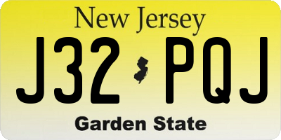 NJ license plate J32PQJ