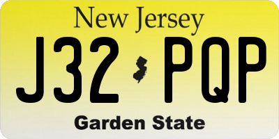 NJ license plate J32PQP