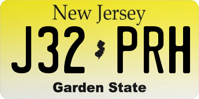NJ license plate J32PRH