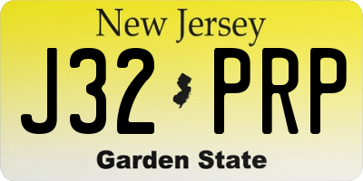 NJ license plate J32PRP
