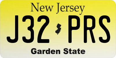 NJ license plate J32PRS