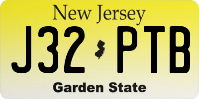 NJ license plate J32PTB