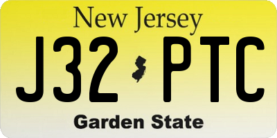 NJ license plate J32PTC