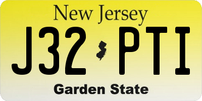 NJ license plate J32PTI
