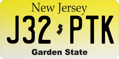NJ license plate J32PTK