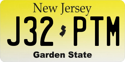 NJ license plate J32PTM