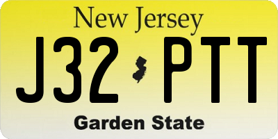 NJ license plate J32PTT