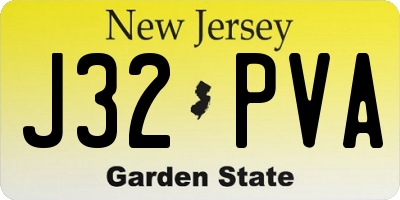NJ license plate J32PVA