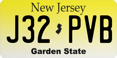 NJ license plate J32PVB