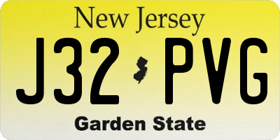 NJ license plate J32PVG