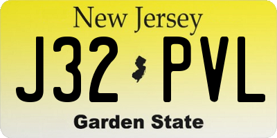 NJ license plate J32PVL