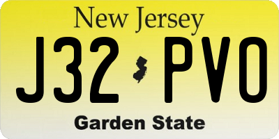 NJ license plate J32PVO